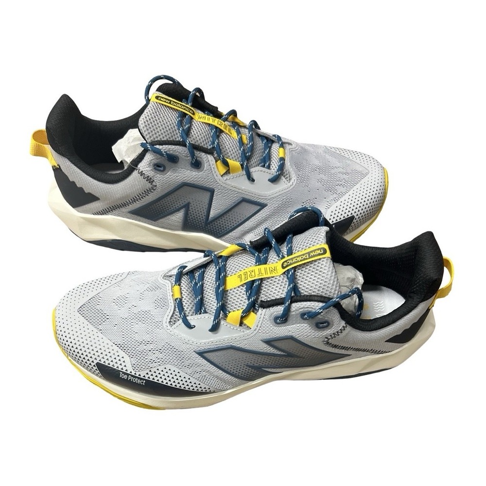 Men's New Balance Shoes 13 WIDE Trail Running Sneakers Gray Yellow DynaSoft